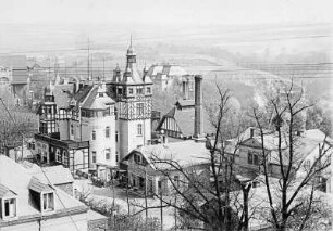 Loschwitz (Dresden-Loschwitz), Roosstraße (Chopinstraße) 8. Dr. med. Teuschers Sanatorium. Hofansicht