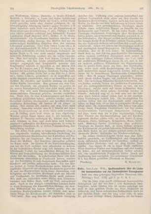 356-358 [Rezension] Bode, Wilhelm, Quellennachweis über die Lieder des hannoverischen und des lüneburgischen Gesangbuches samt den dazu gehörigen Singweisen