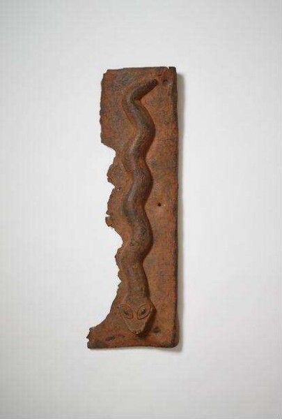 Bronze plate: Python (with decorative cartouches)