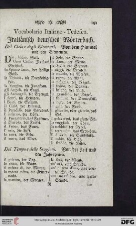 Vocabolario Italiano - Tedesco. Italiaenisch deutsches Woerterbuch