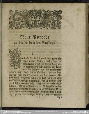 Neue Vorrede zu dieser dritten Auflage