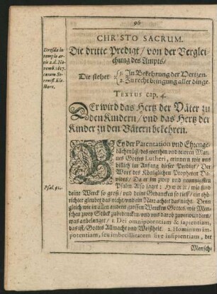 Die dritte Predigt/ von der Vergleichung des amptes ...