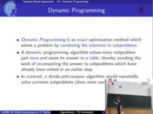 Descision-Based Approaches - Constraint Programming / Dynamic Programming