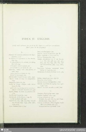 Index II. English
