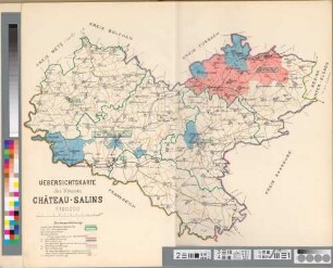 Uebersichtskarte des Kreises Château-Salins : [Arbeitskarte für die Vermessung]