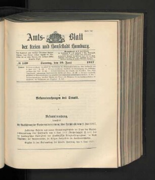 No. 140, 10. Juni 1917