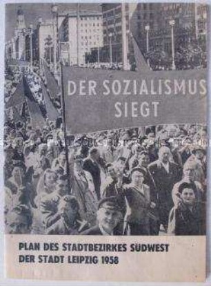 Plan zur Entwicklung des Stadtbezirks Leipzig-Südwest im Jahr 1958
