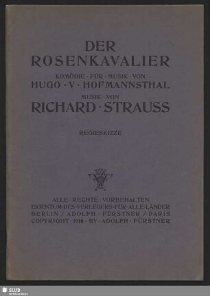 Designs for Der Rosenkavalier 1910