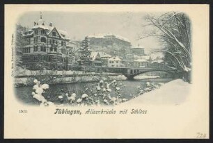 224, Tübingen, Alleenbrücke mit Schloss.