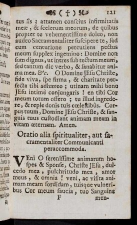 121-123, Oratio alia spiritualiter, aut ...; ....
