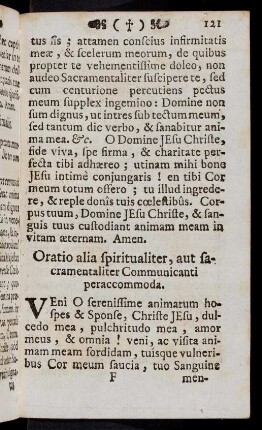 121-123, Oratio alia spiritualiter, aut ...; ....