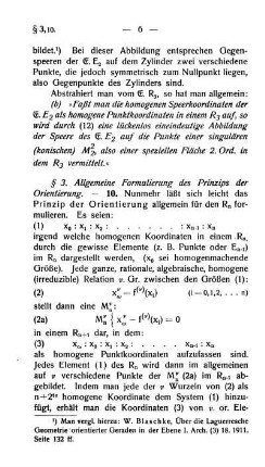 § 3. Allgemeine Formulierung des Prinzips der Orientierung.