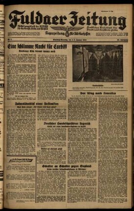 Ausgabe vom Sonntag, den 05. Januar 1941.