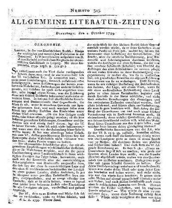 Steindel, H. A. v.: Einige der wichtigsten und nützlichsten Wahrheiten in der Oekonomie. Leipzig: Kleefeld 1799