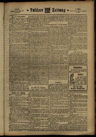 Zweite Ausgabe vom Donnerstag, den 21. März 1912.