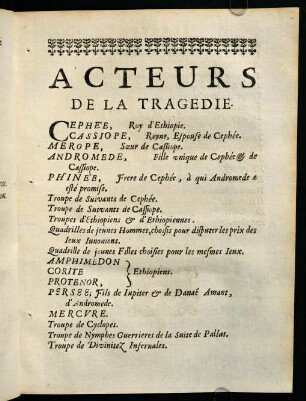 Acteurs de la Tragedie