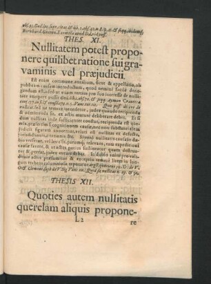 Thes. XI. Nullitatem potest proponere quilibet ratione sui gravaminis vel praeiudicii.
