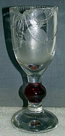 Heilige Barbara mit Krone, Kelch, Palme und Turm