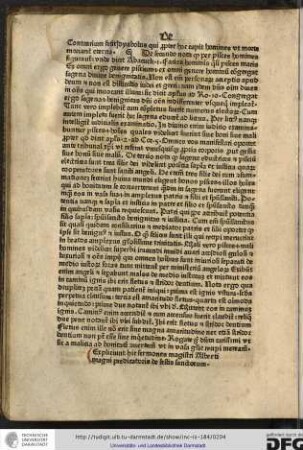 Expliciunt hic sermones magistri Alberti Magni preedicatoris de festis sanctorum.