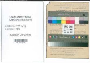 Entnazifizierung Johannes Koehler , geb. 07.12.1910 (Lehrer)