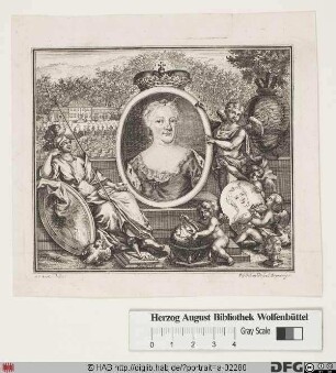 Bildnis Antoinette Amalie, Herzogin zu B.-Wolfenbüttel, geb. Prinzessin von Braunschweig-Lüneburg-Blankenburg