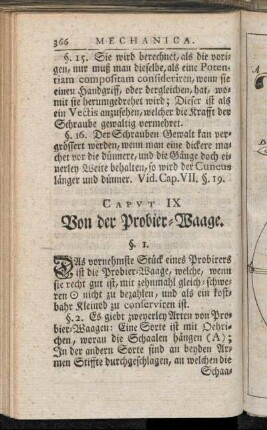 Caput IX. Von der Probier-Waage.