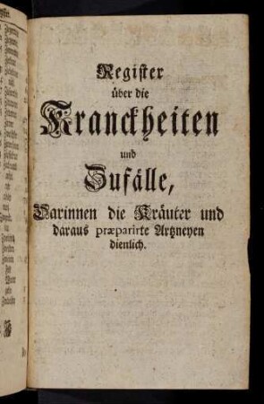 f1r-f8v, Register ueber die Kranckheiten und Zufaelle