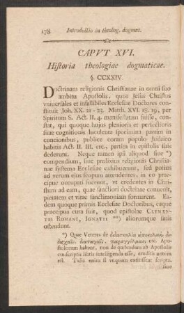 Caput XVI. Historia theologiae dogmaticae.
