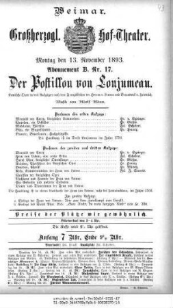 Der Postillon von Lonjumeau