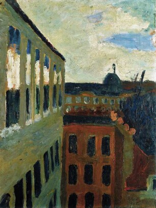 Blick aus dem Atelierfenster der Künstlerin in Paris