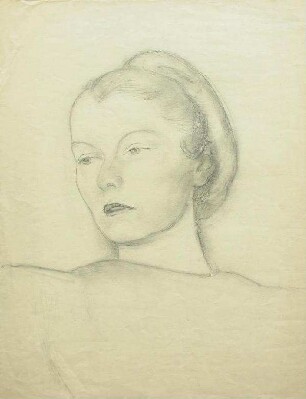 Dame mit aufgestecktem Haar (1/4 rechts)