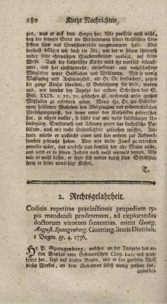 Codicis repetitae praelectionis propediem typis mandandi prodromus, ad explorandas doctorum virorum sententias.