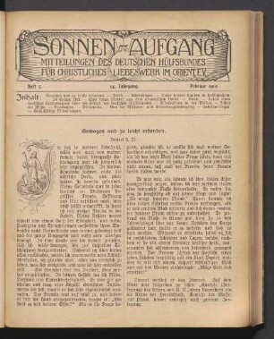 Heft 5. 14. Jahrgang. Februar 1912