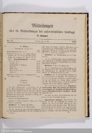 15. Sitzung (13.07.1915)