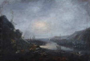 Die Elbe bei Sörnewitz in Reif und Nebel