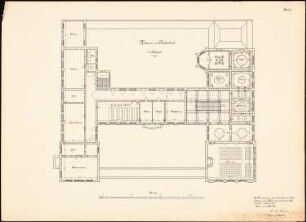 Kunstmuseum und Kunstgewerbeschule: Grundriss 1. Stockwerk 1:150