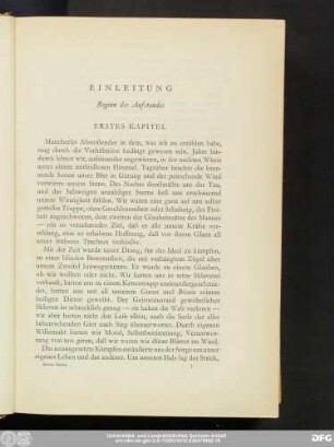 Einleitung Beginn des Aufstandes