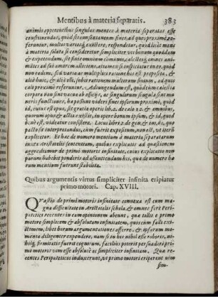 Quibus argumentis virtus simpliciter infinita eripiatur primo motori. Cap. XVIII.