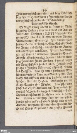 Die zwölffte Seule. [Ernste Bestraffung der Ubertreter]