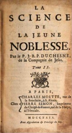 La Science De La Jeune Noblesse, 2