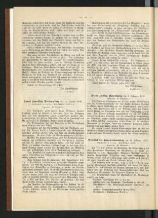 Protokoll der Hauptversammlung am 15. Februar 1890