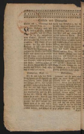 Episteln und Evangelia