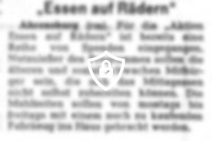 "Essen auf Rädern"