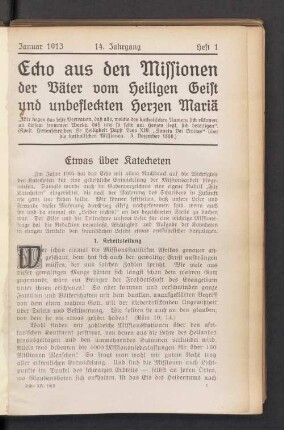 Januar 1913. Heft 1