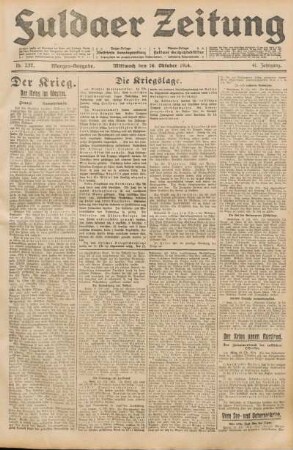 Ausgabe vom Mittwoch, den 14. Oktober 1914.