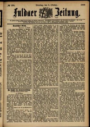 Ausgabe vom Dienstag, den 09. Oktober 1888.