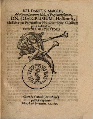 Disp. med. quam de aurea catena Iovis coelo dimissa ... intimat