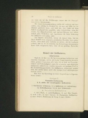 Bauart der Indikatoren. Allgemeines