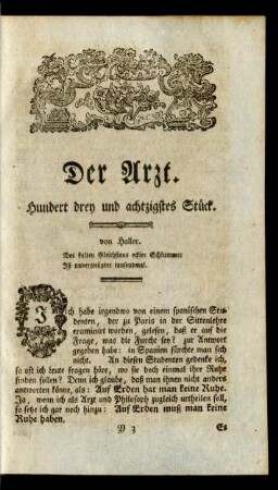 Hundert drey und achtzigstes Stück