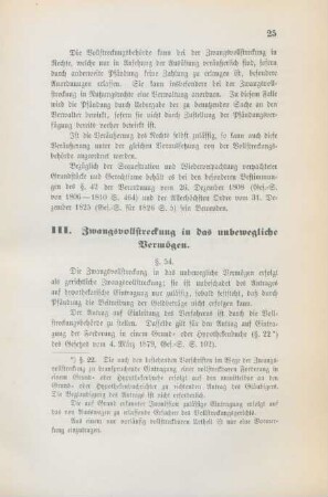 III. Zwangsvollstreckung in das unbewegliche Vermögen